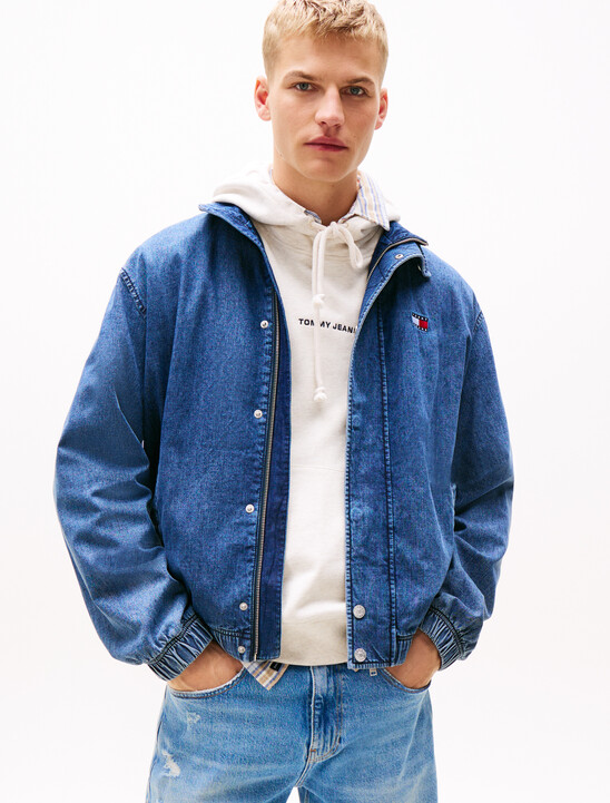 Chambray Logo Collar Jacket