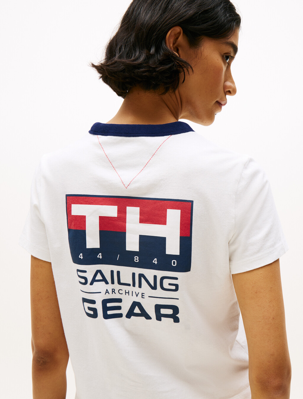 Hilfiger Sailing Relaxed Back Logo T-Shirt, Ecru, hi-res