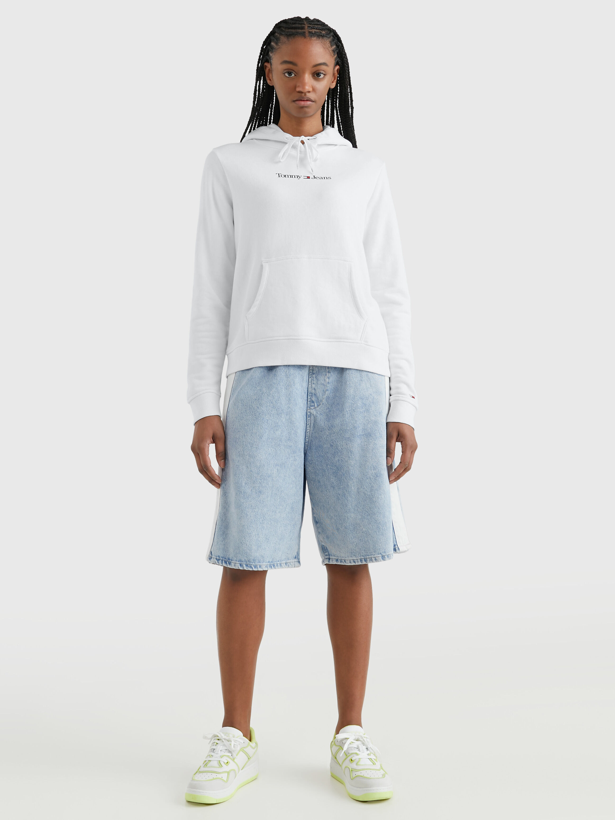 White hoodies womens tommy hilfiger hot sale