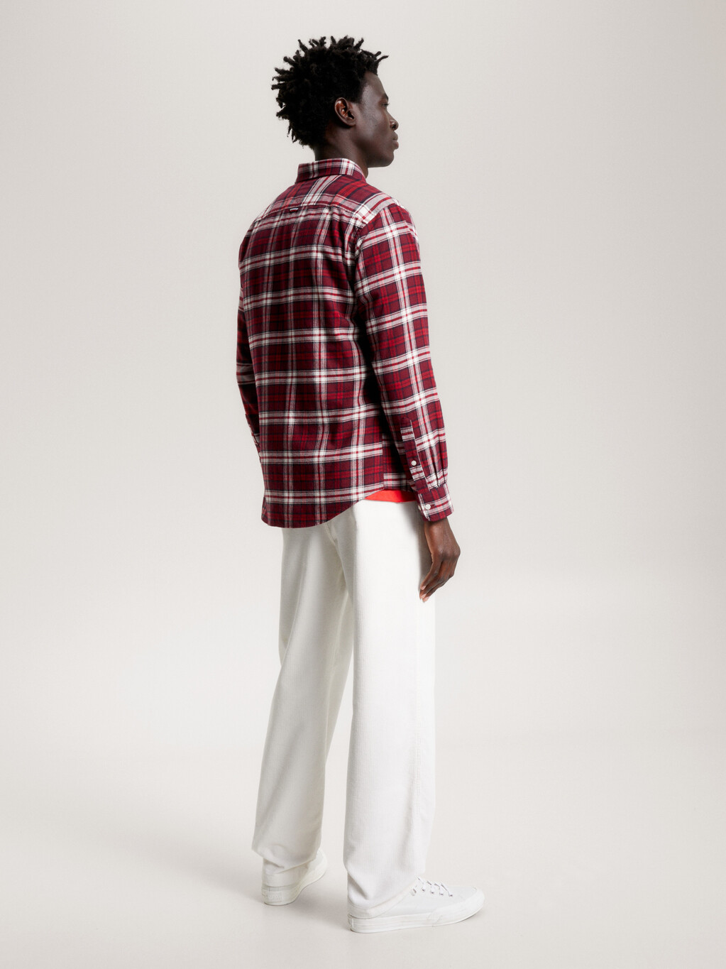 Tommy Tartan Blocked Archive Fit Shirt, Rouge / Multi, hi-res