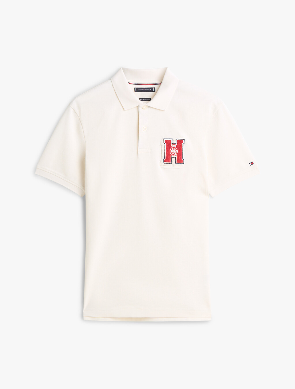 Regular Fit Appliqué Honeycomb Polo Shirt, Ivory Petal, hi-res