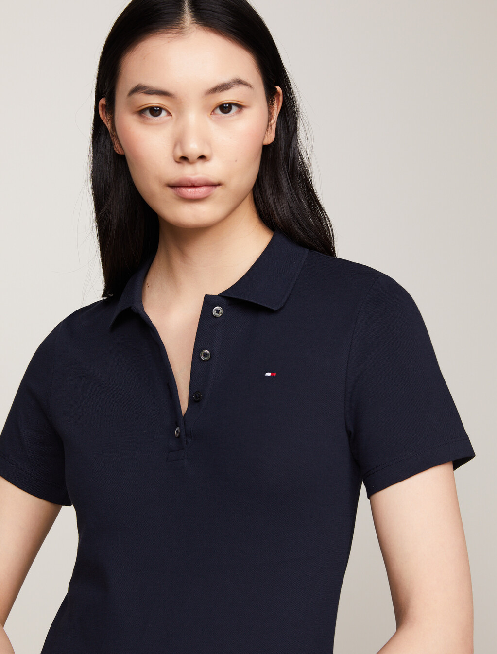 1985 Slim Pique Polo Dress, Desert Sky, hi-res