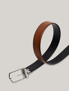 Business Luxe Reversible Leather Belt 3.5, Black, hi-res