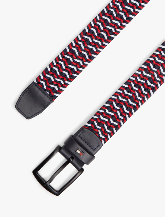 Denton Rectangular Buckle Braided Elastic Belt