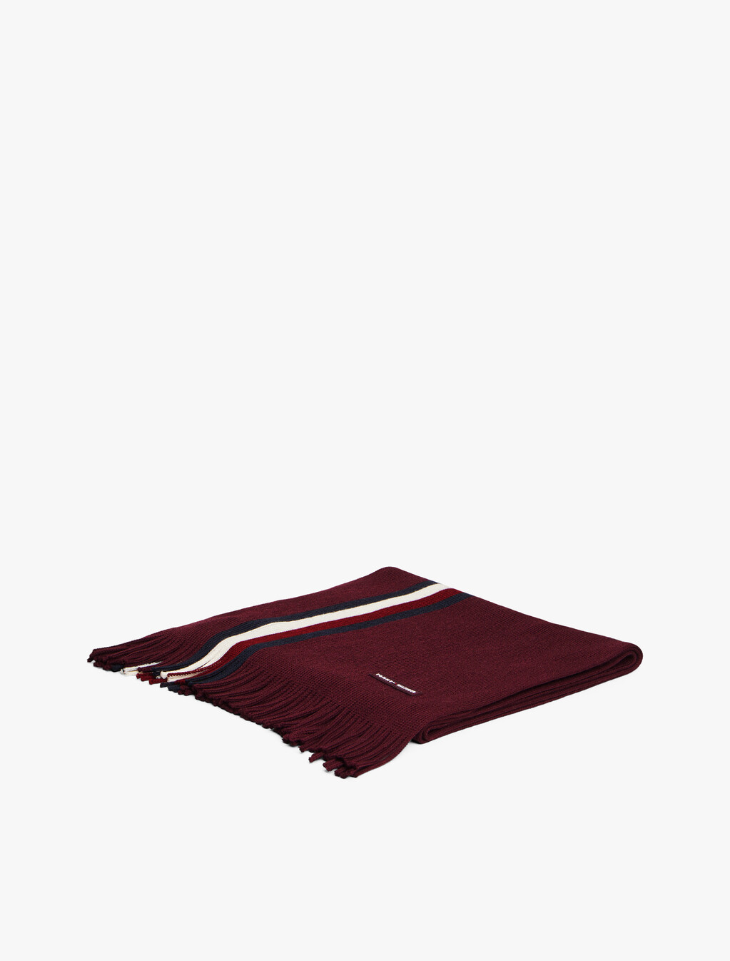 Modern Heritage Signature Wool Blend Scarf, Deep Burgundy, hi-res