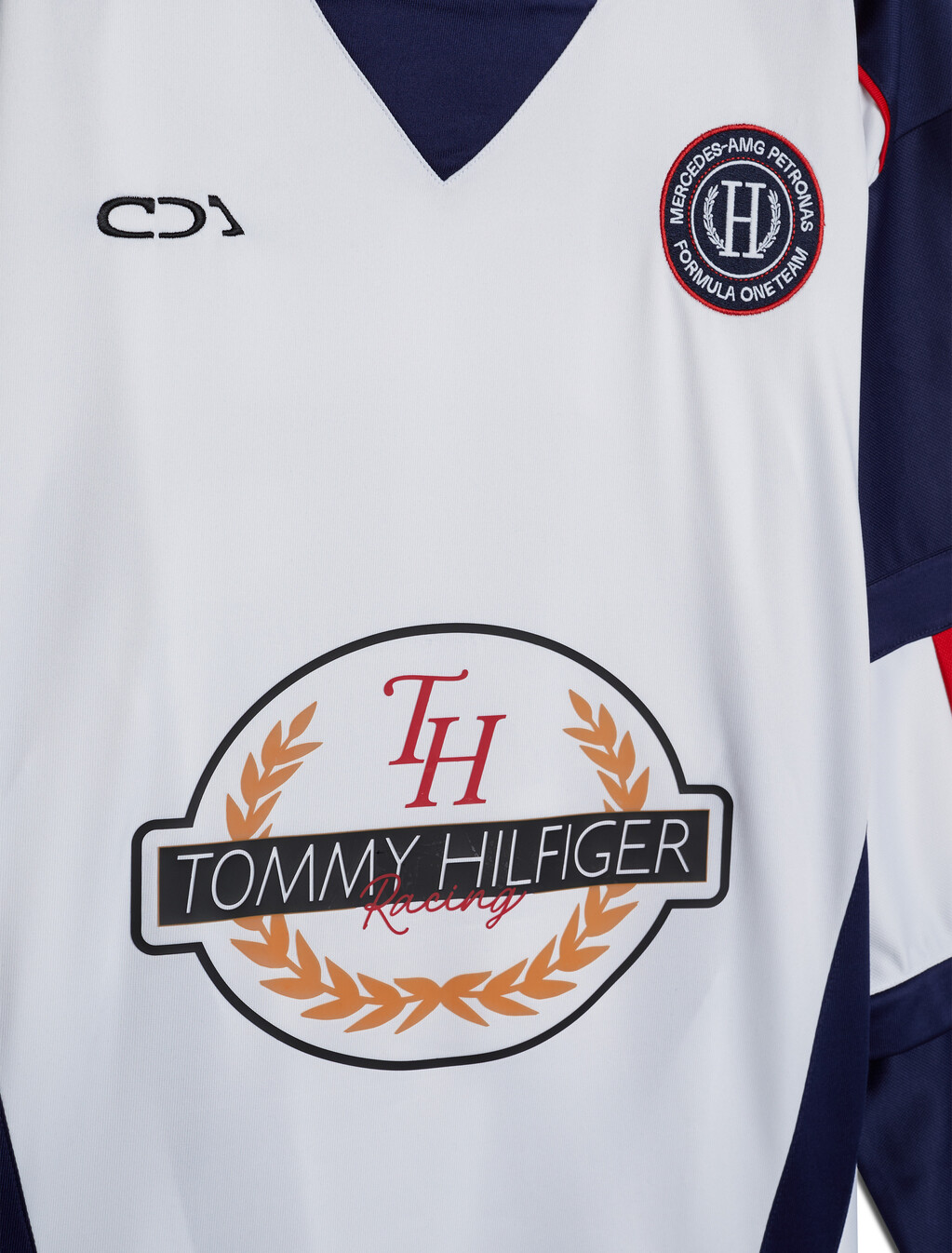 Tommy x Mercedes F1 x CR Back Graphic Hockey Sweatshirt, White, hi-res