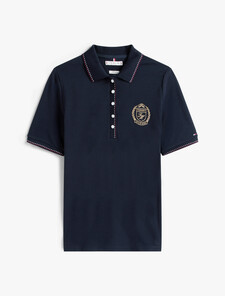 Tipped Half Sleeve Polo, Desert Sky, hi-res