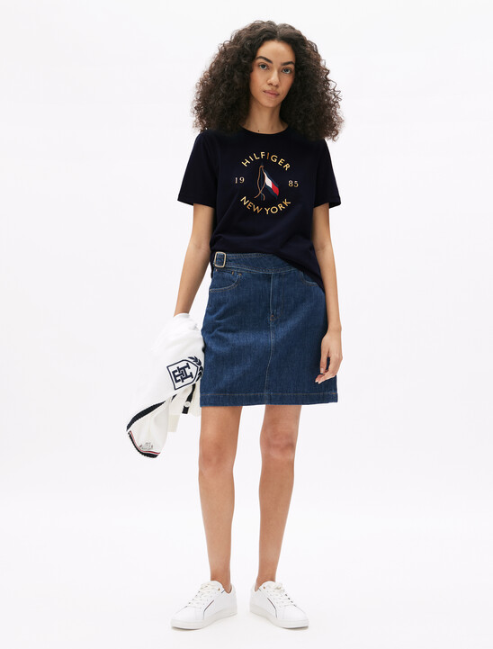 Motion Flag Print T-Shirt