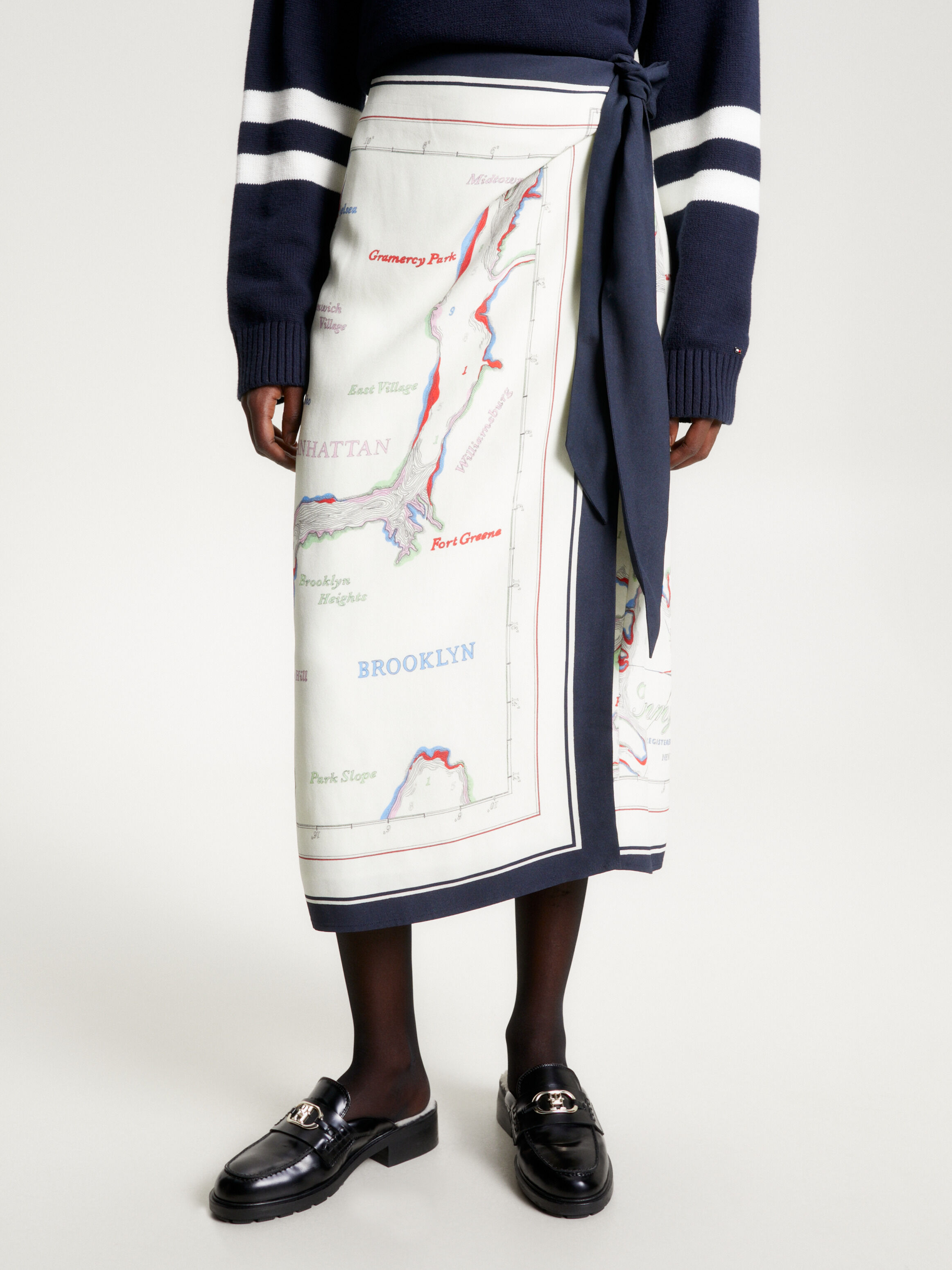 Tommy hilfiger denim wrap skirt online