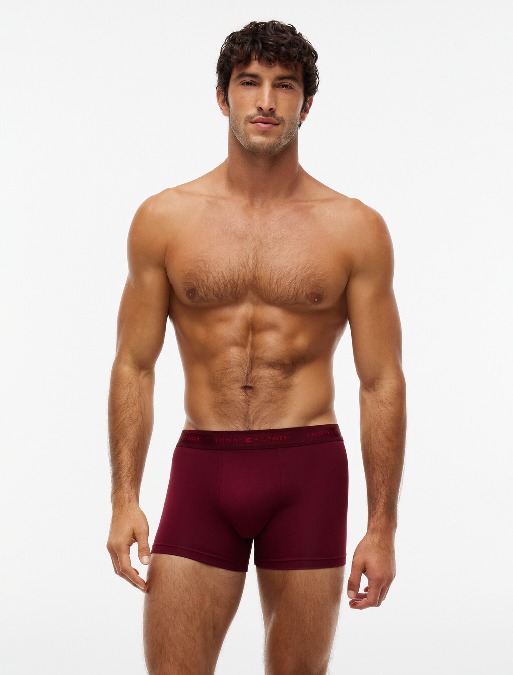 3-Pack Signature Tonal Logo Waistband Trunks, Burgundy/Black/Antique Silver, hi-res