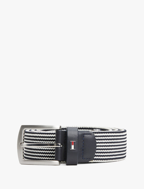 Square Buckle Textured Belt