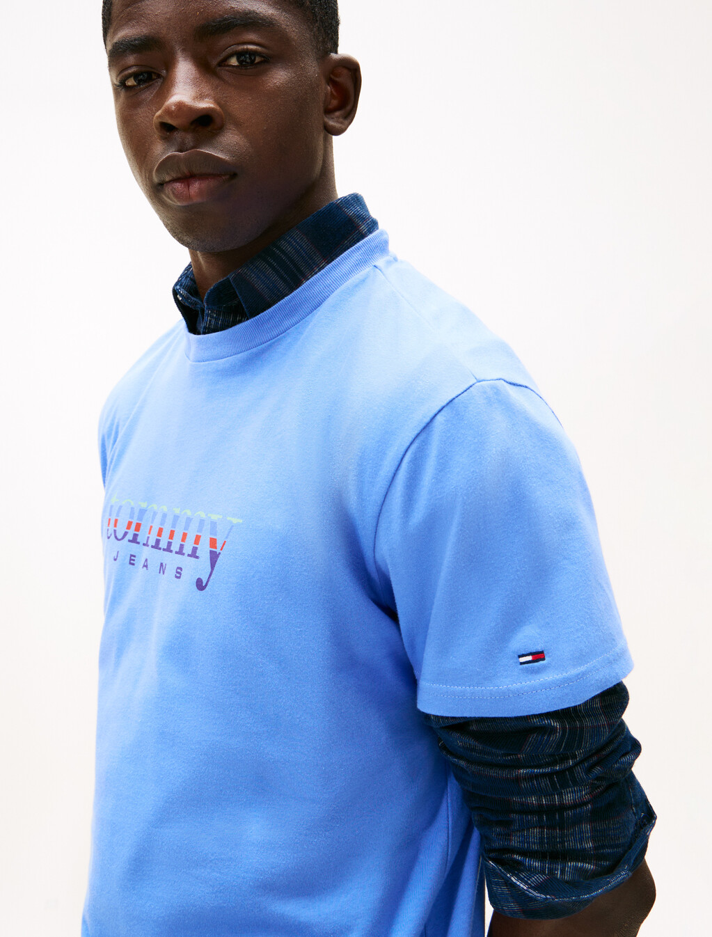 Logo Jersey Slim T-Shirt, Light Horizon Blue, hi-res