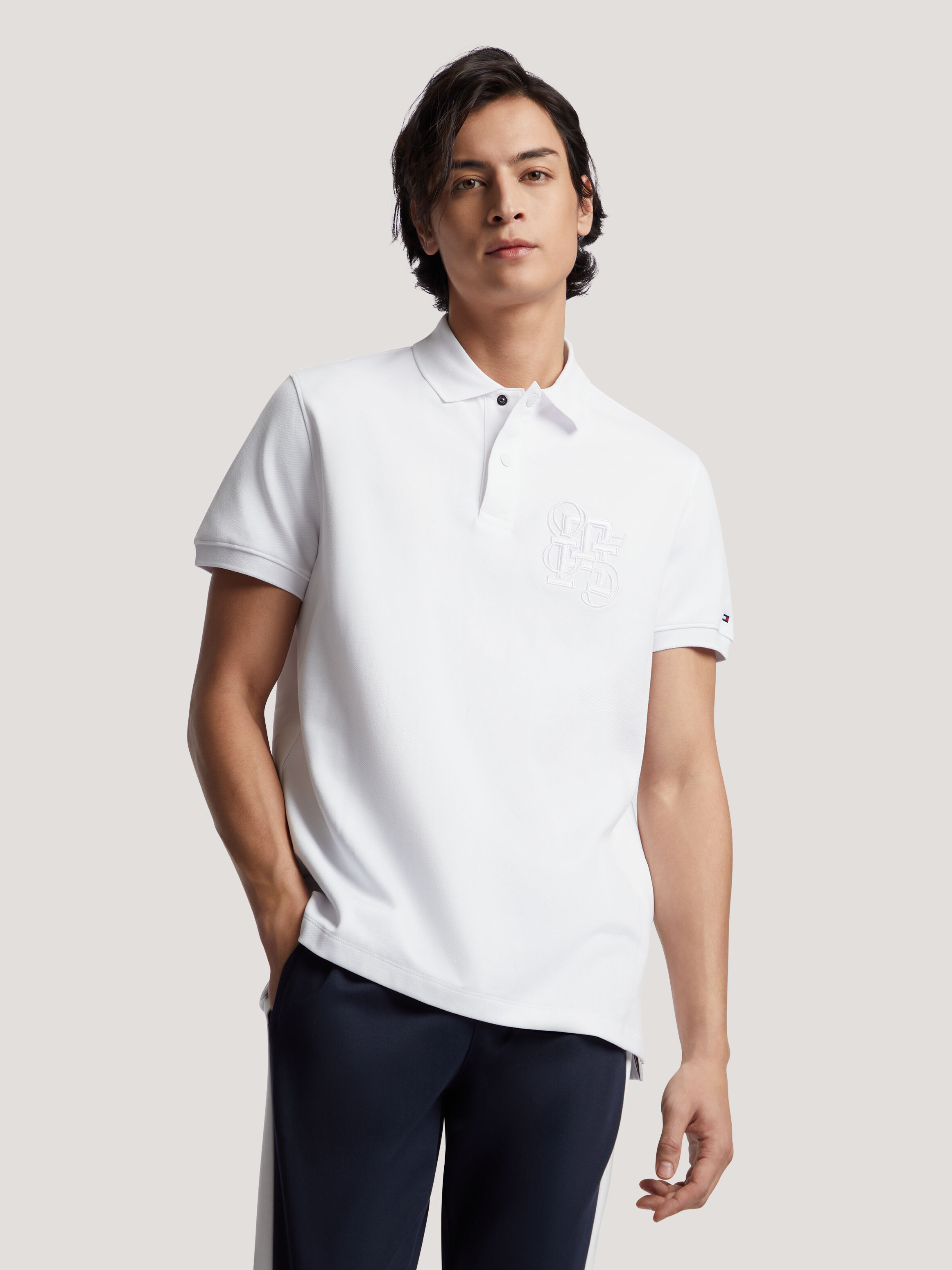 Tommy Hilfiger Th Monogram 85 Polo in White