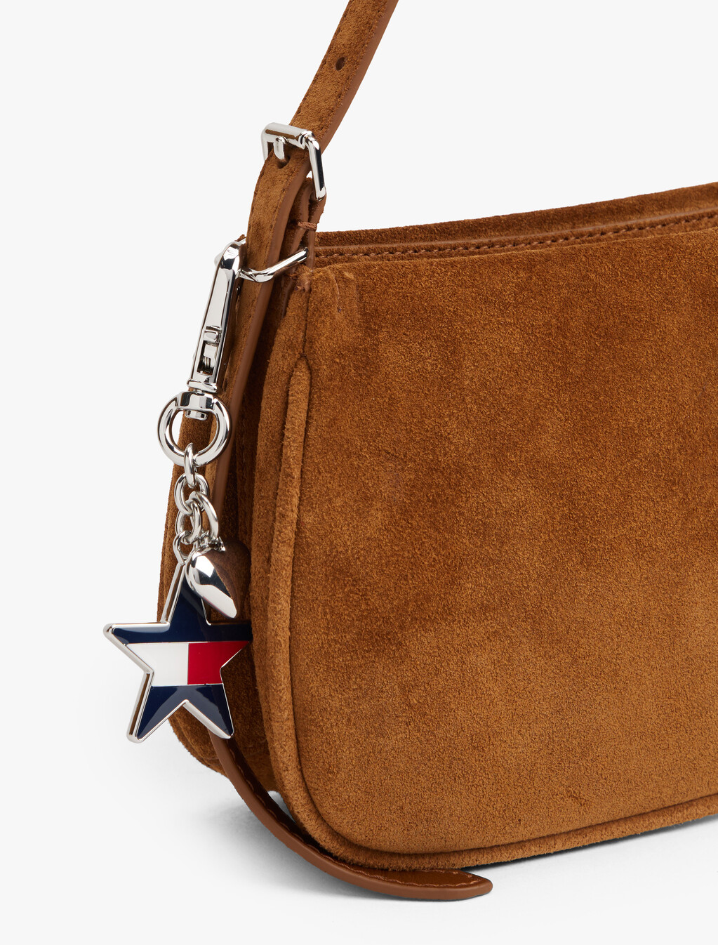 Tommy Girl Suede Shoulder Bag, Pommes Suede, hi-res