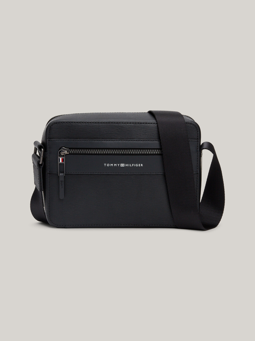 Premium Business Leather Crossover Bag, Black, hi-res