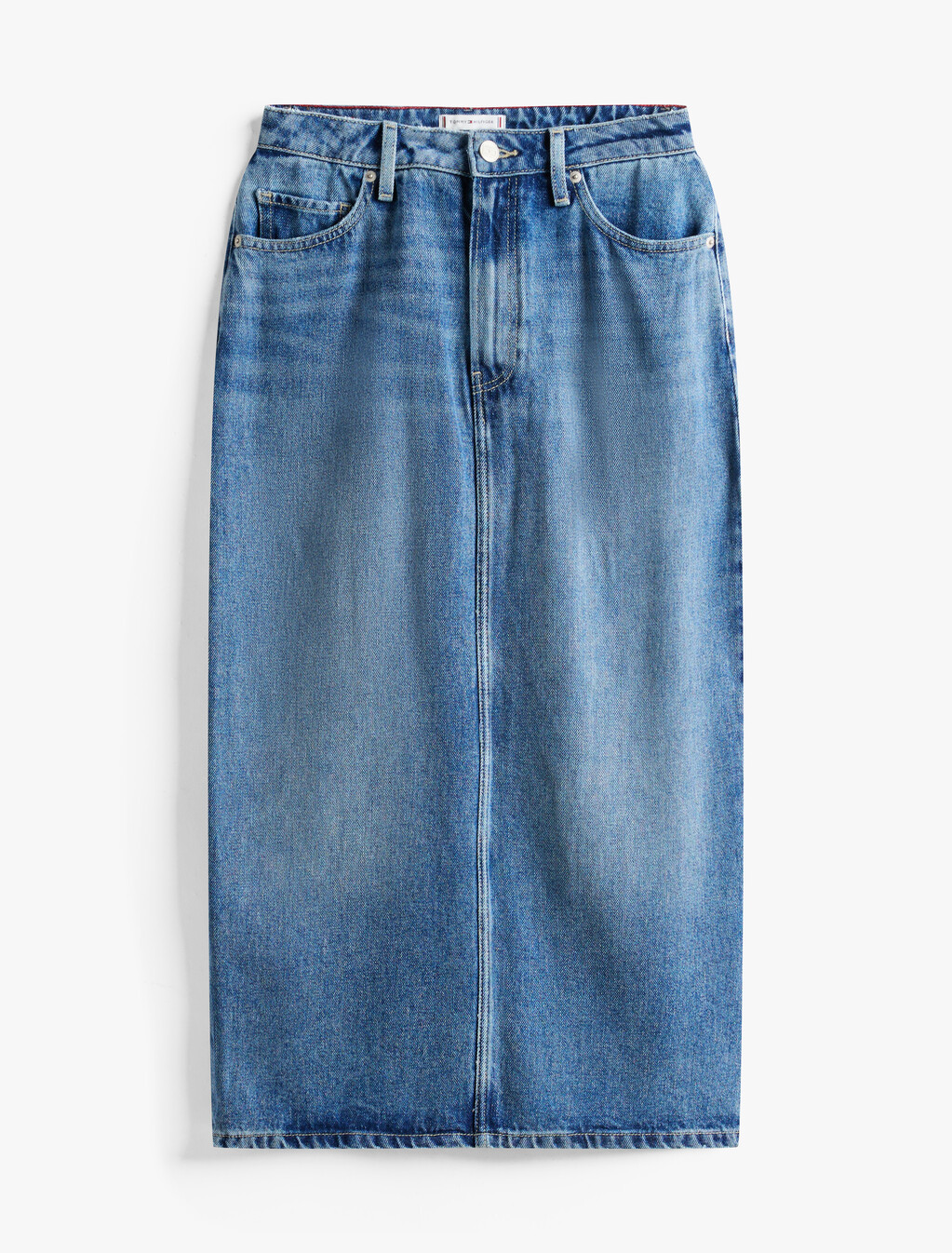 Denim Midi Skirt, Lana, hi-res