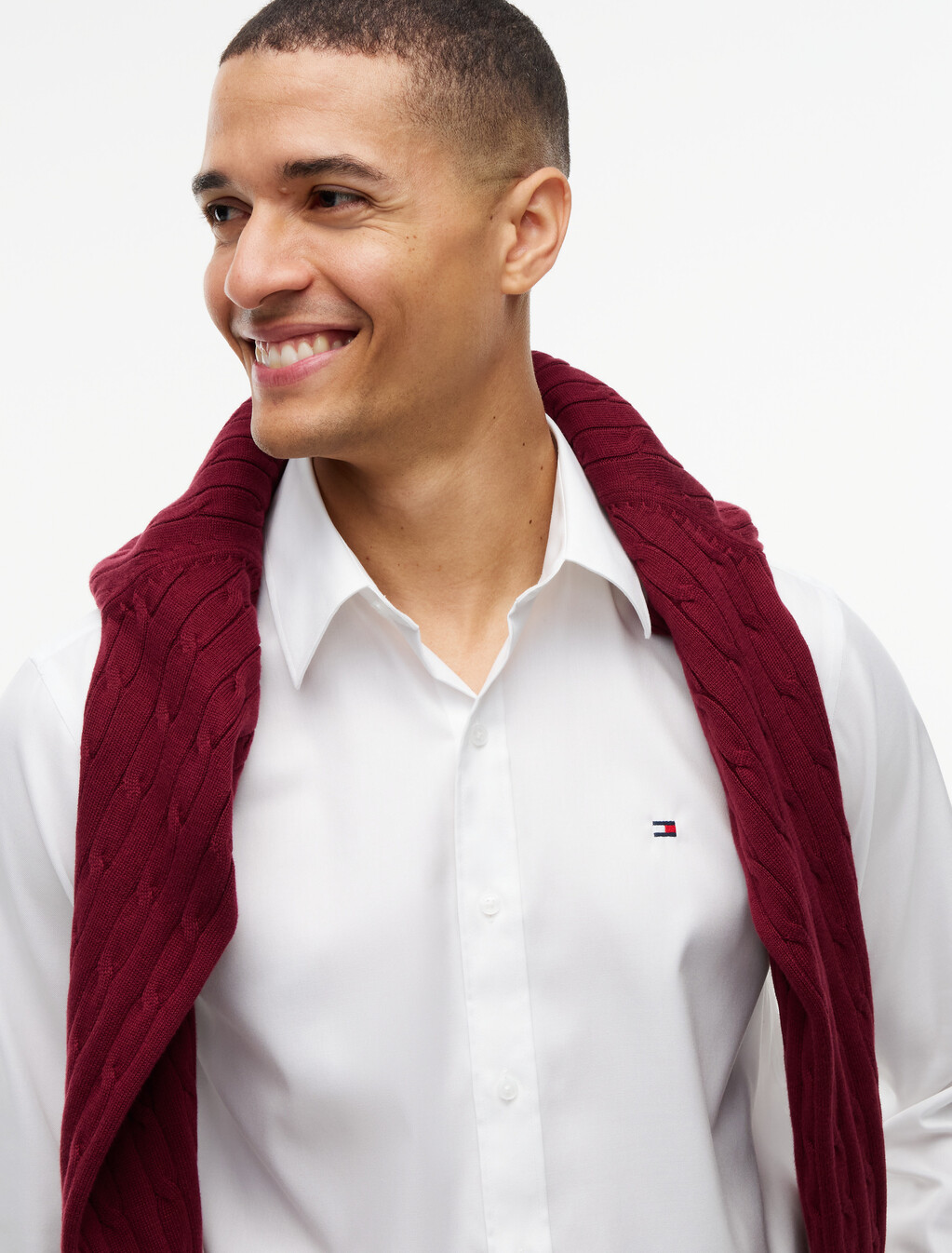 New York Label Regular Fit Non-Iron Shirt, White, hi-res