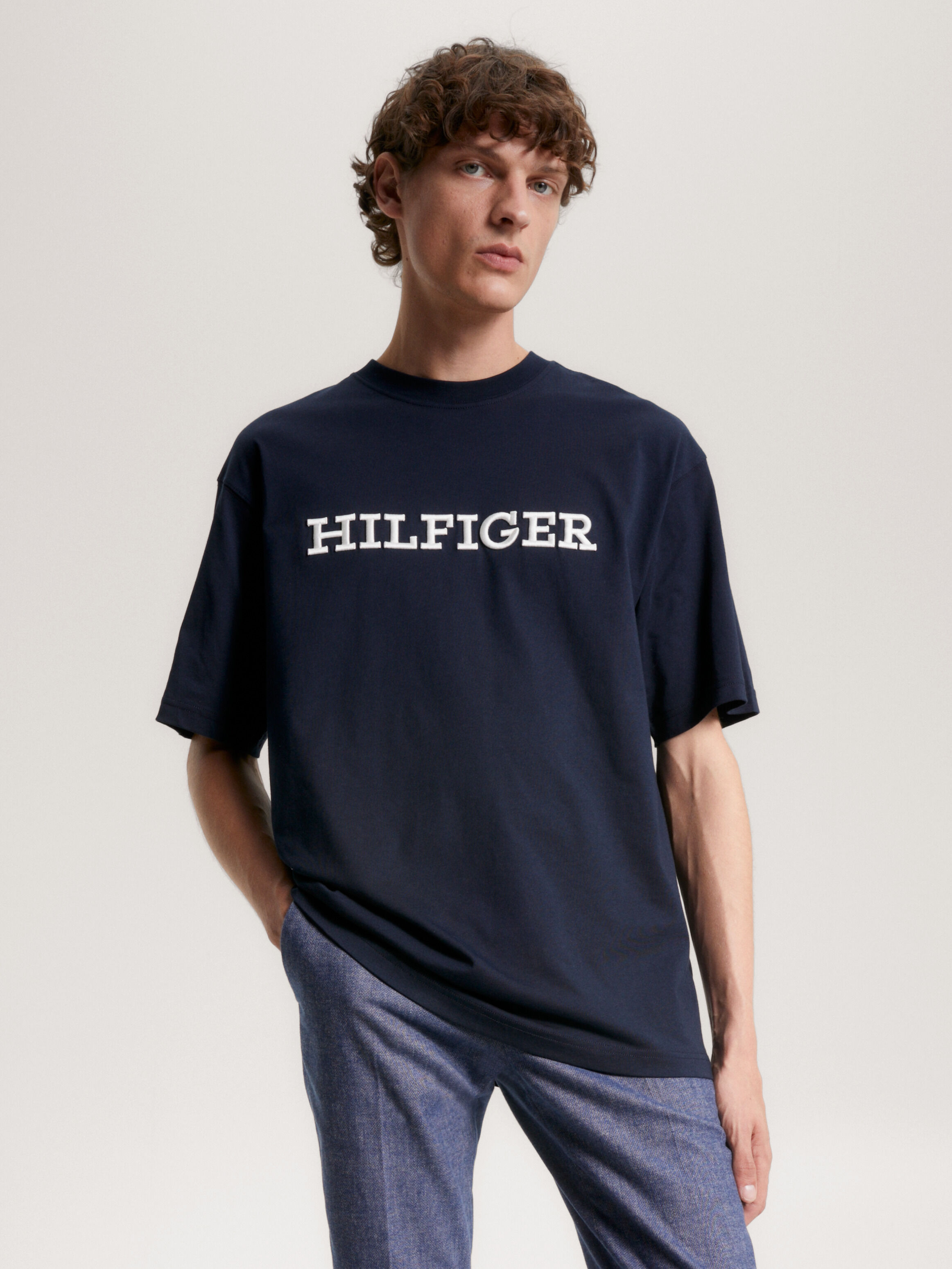 Tommy Hilfiger Hilfiger Monotype Archive Fit T Shirt in Desert Sky