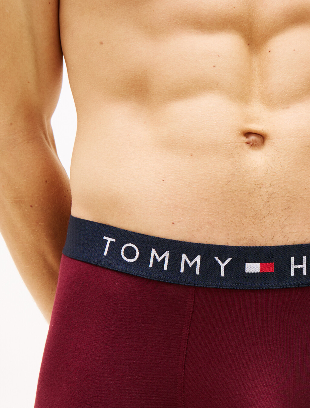 Logo Waistband Trunks, Deep Rouge, hi-res