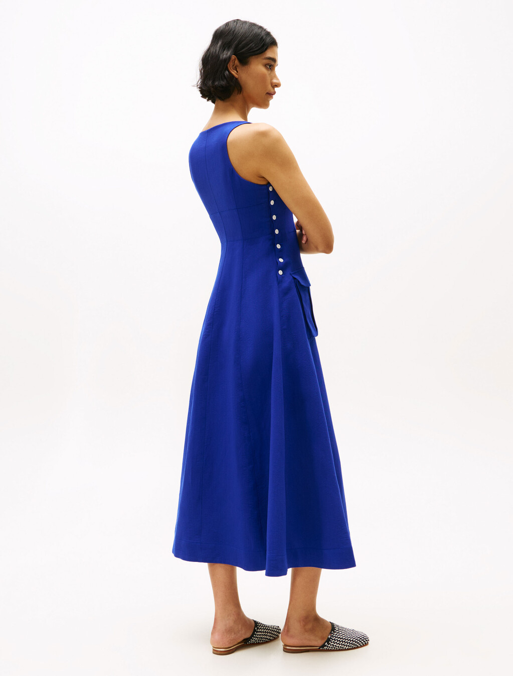 The Runway Collection Slim Midi Dress, Wedge Blue, hi-res
