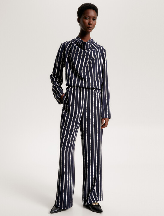 Argyle Stripe Relaxed Pants