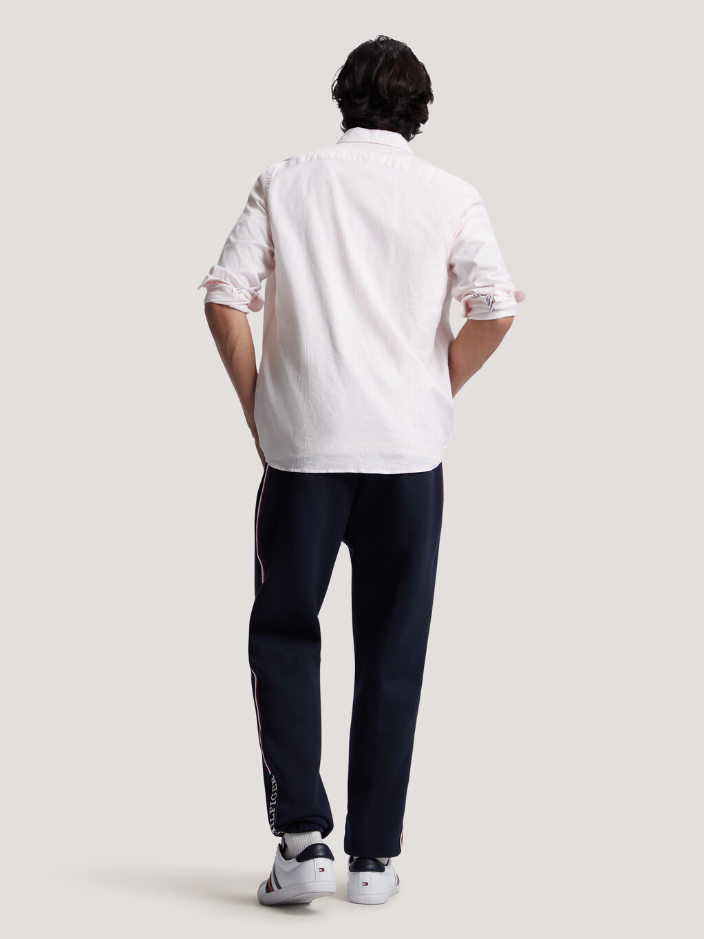 Stripe Regular Fit Shirt, Pink / Optic White, hi-res