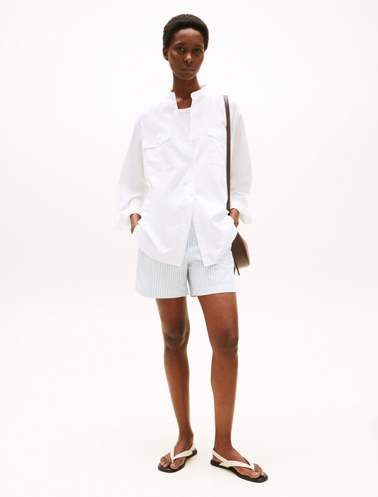 Cotton Twill Slim Straight Short