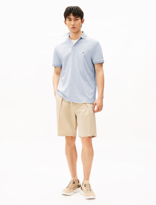 Interlock Polo, Breezy Blue / White Interlock Polo