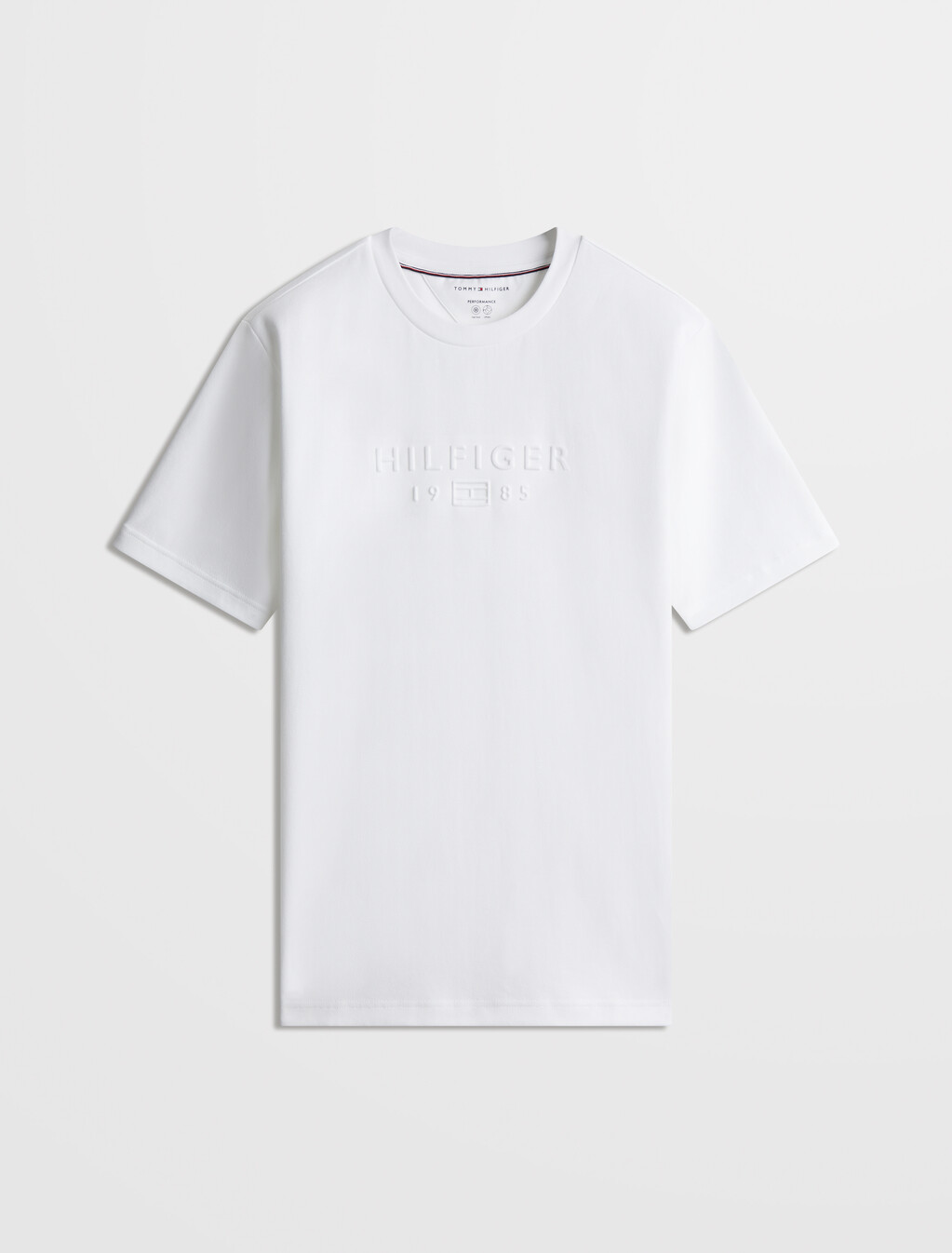 UV Cooling Embossed Logo Pique T-Shirt, White, hi-res