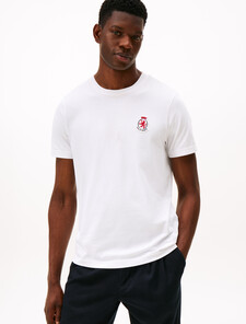 Rubberised Crest Jersey T-Shirt, White, hi-res