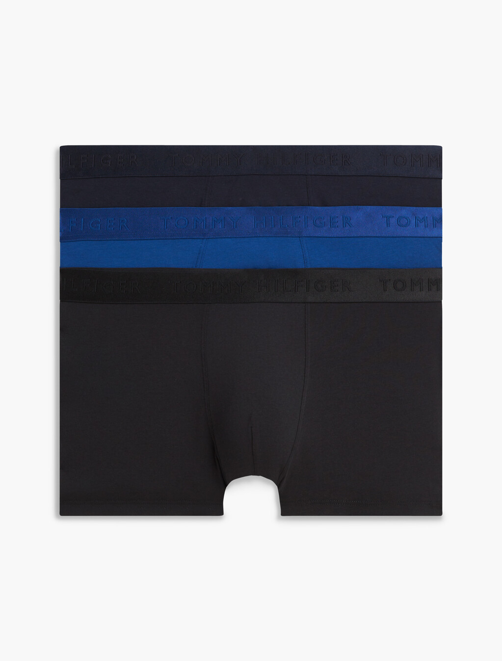3-Pack Everyday Luxe Tonal Waistband Trunks, Navy Blue/Opulent Blue/Black, hi-res