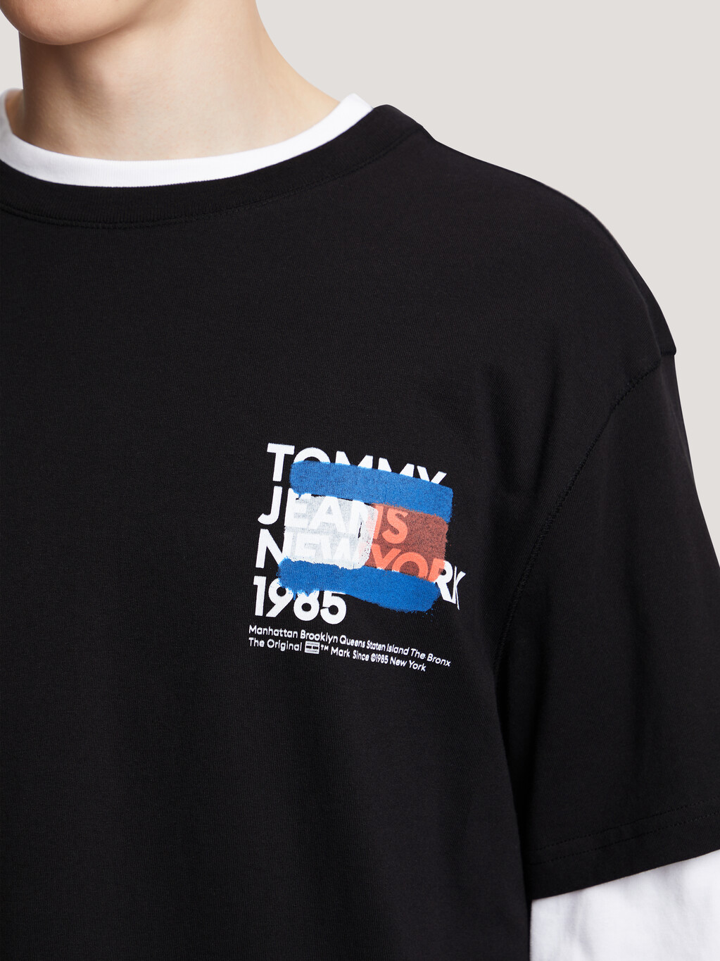 NYC 1985 Graffiti Flag T-Shirt, Black, hi-res