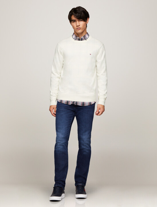 Cotton Silk Crewneck Sweater