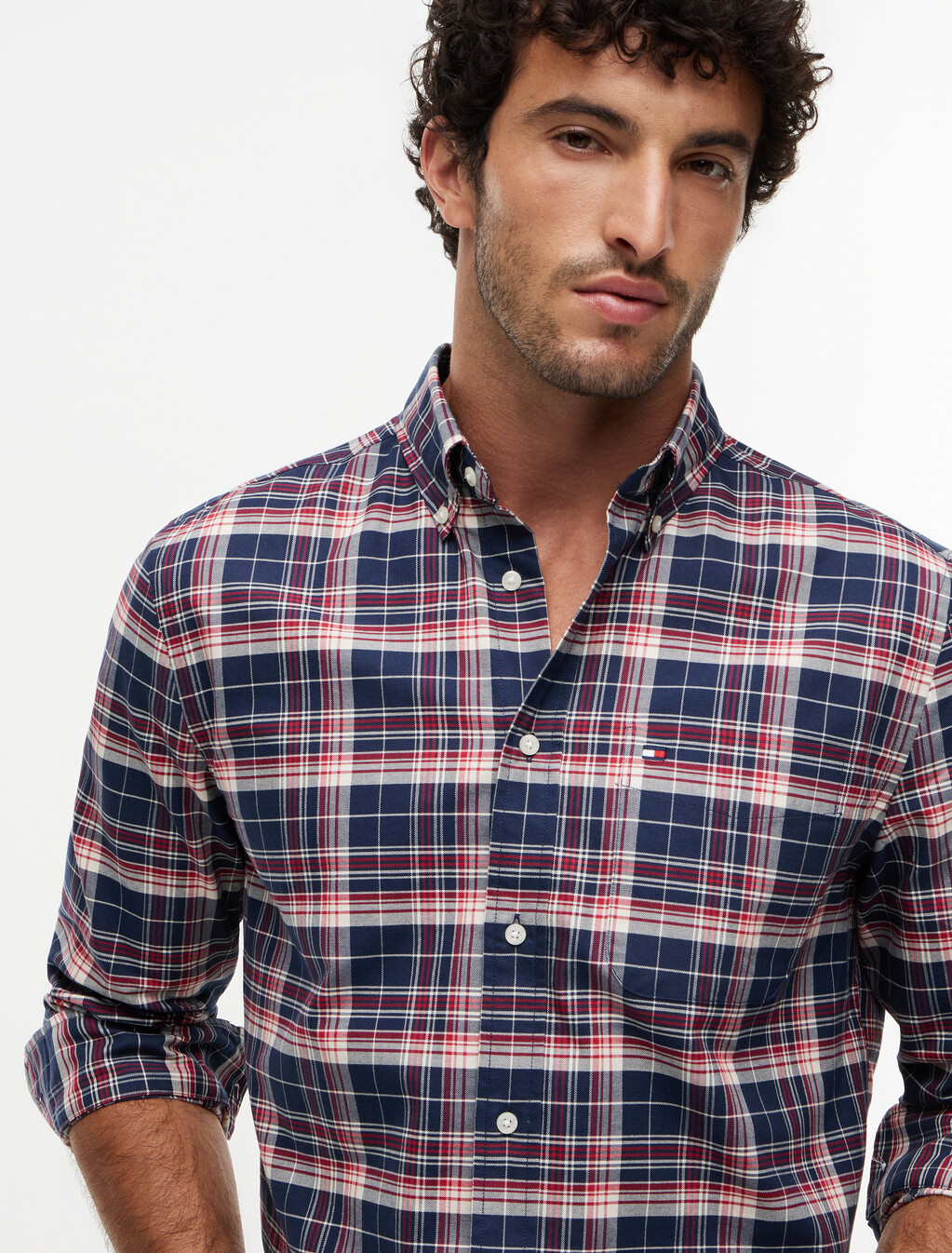 Regular Fit Heritage Plaid Oxford Shirt, Pitch Blue / Check, hi-res