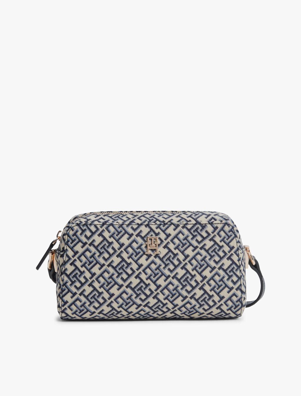 TH Monogram Jacquard Crossbody Camera Bag, Blue Mono, hi-res