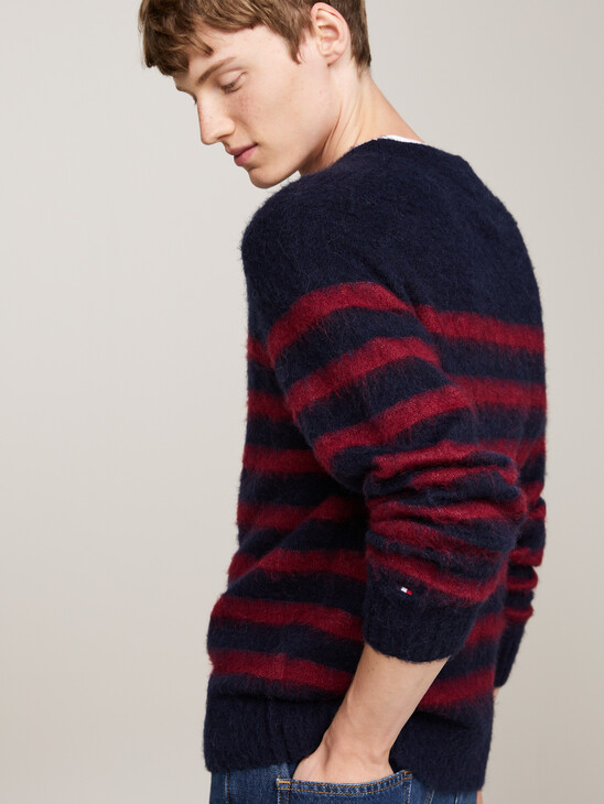 Stripe Relaxed Jumper with Alpaca