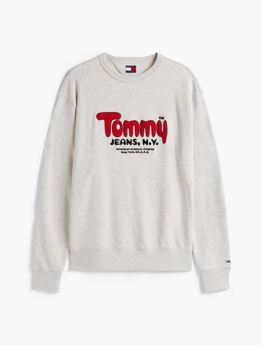 Bouclé Logo Relaxed Sweatshirt, Lt Grey Htr, hi-res