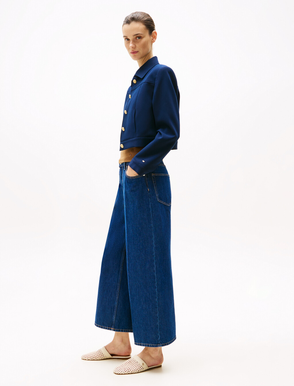 High Rise Wide Leg Cropped Jeans, Ace, hi-res