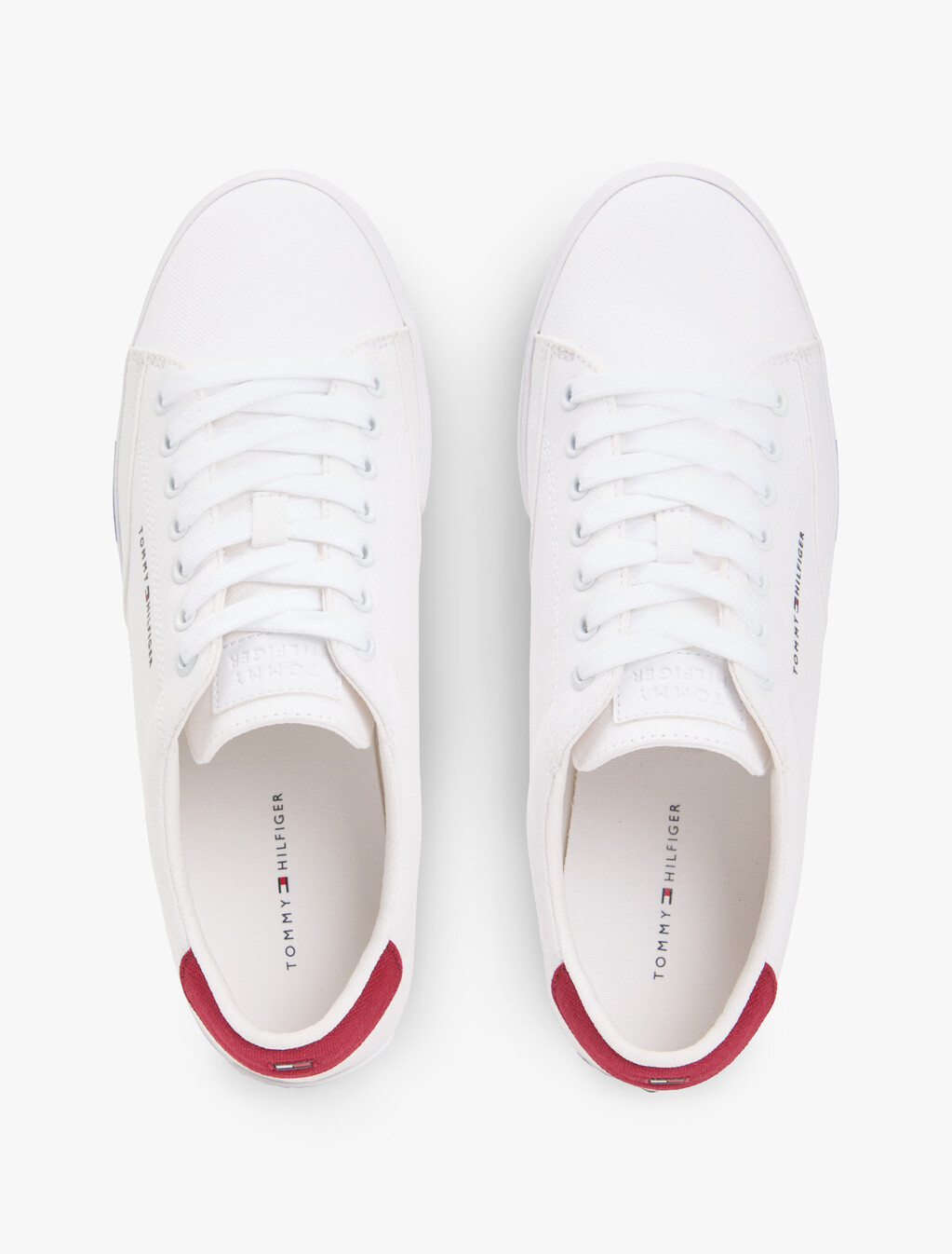 Canvas Signature Midsole Trainers, White, hi-res