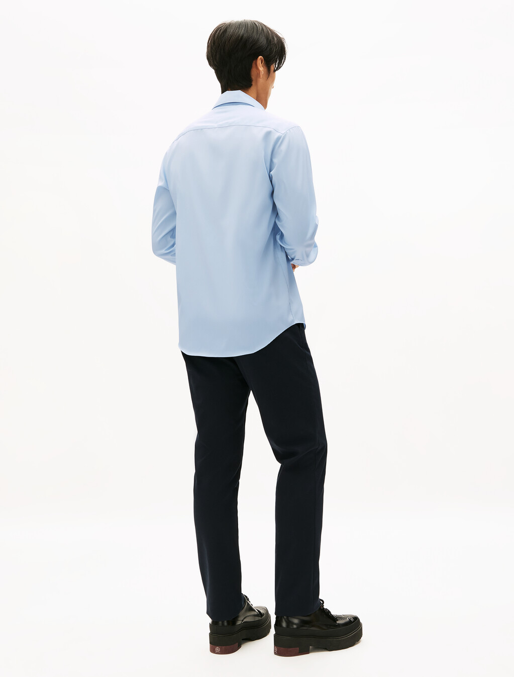 Non Iron Long Sleeve Shirt, Breezy Blue, hi-res