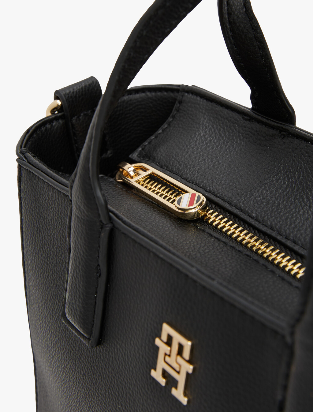 TH Soft Logo Strap Tote, Black, hi-res