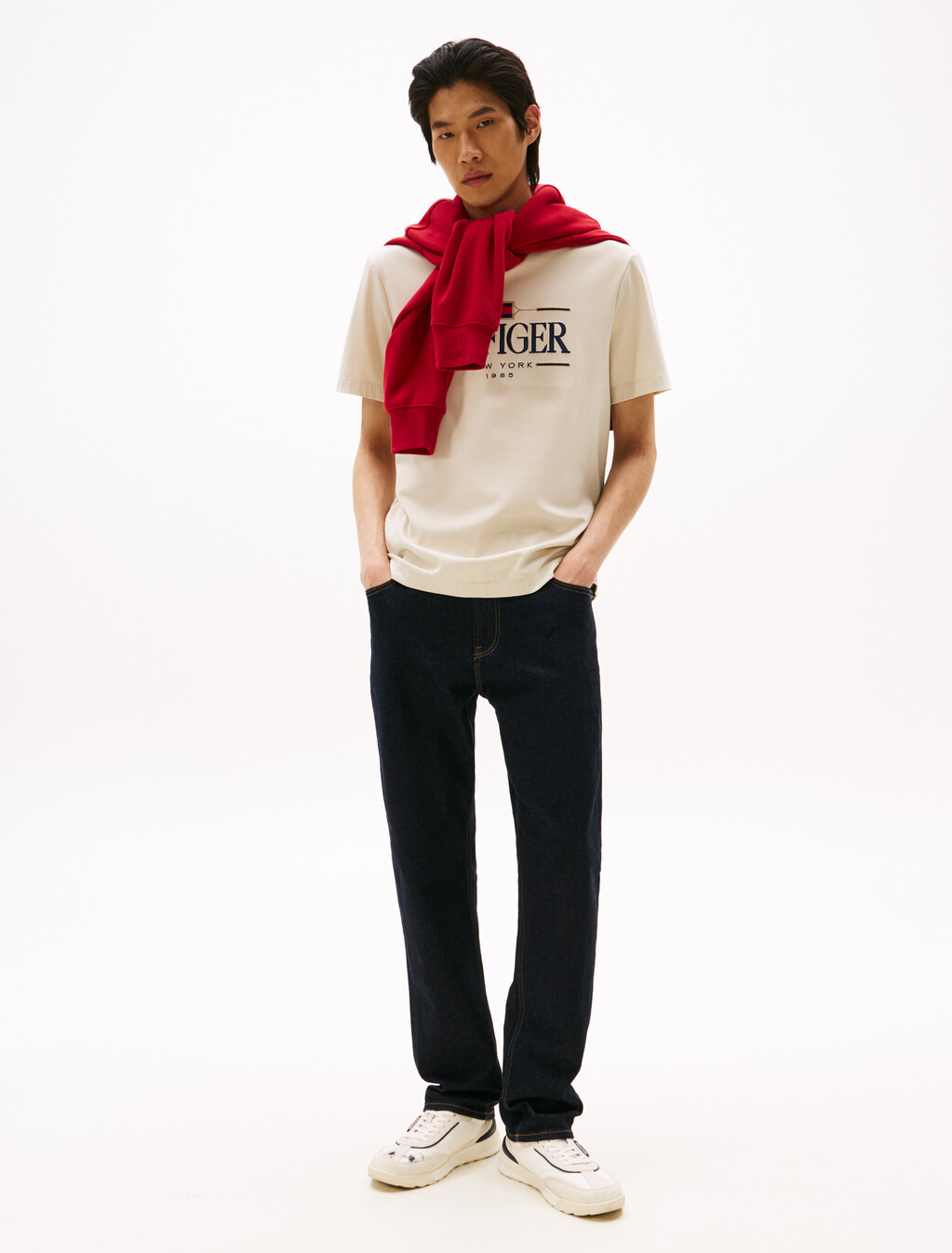 Icon Hilfiger T-Shirt, Newsprint, hi-res