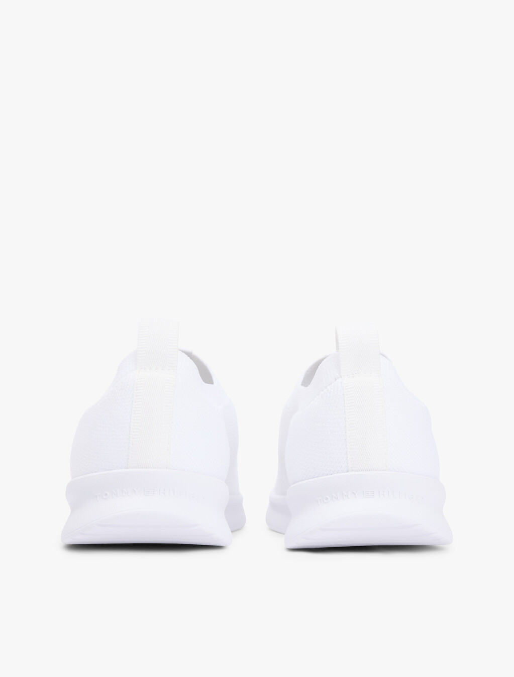 Hilfiger Monotype Lightweight Knit Trainers, White, hi-res