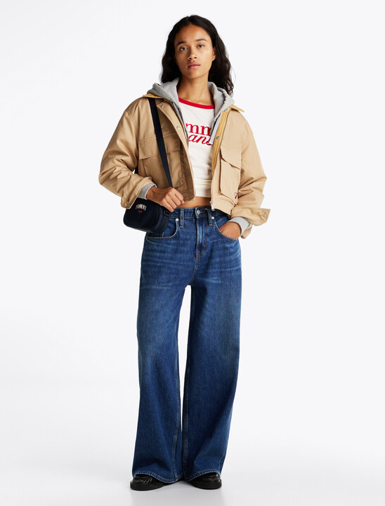 Corduroy Collar Twill Jacket