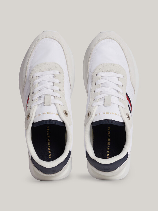Essential Global Stripe Suede Fine-Cleat Runner Trainers