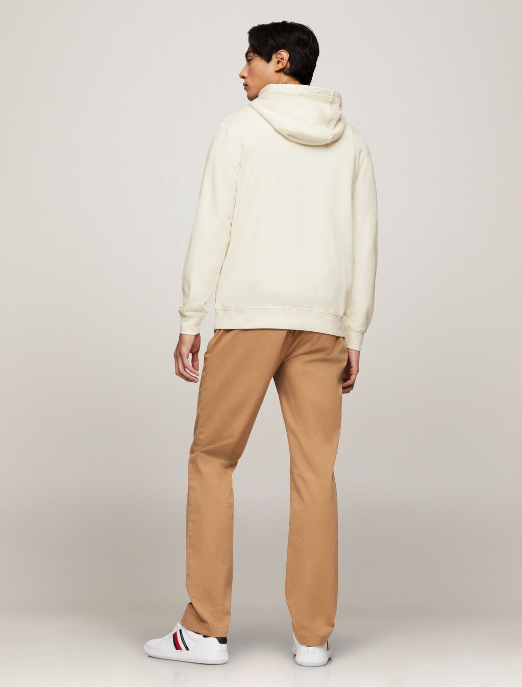 Script Logo Embroidery Hoodie, Ivory Petal, hi-res