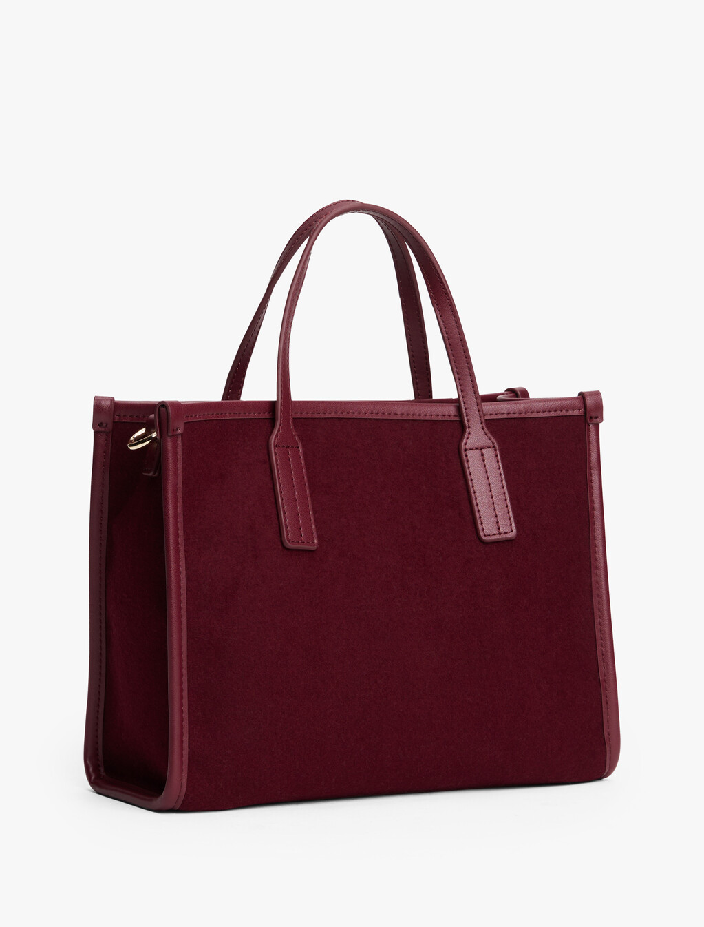 Metallic Logo Charm City Tote Bag, Deep Rouge, hi-res