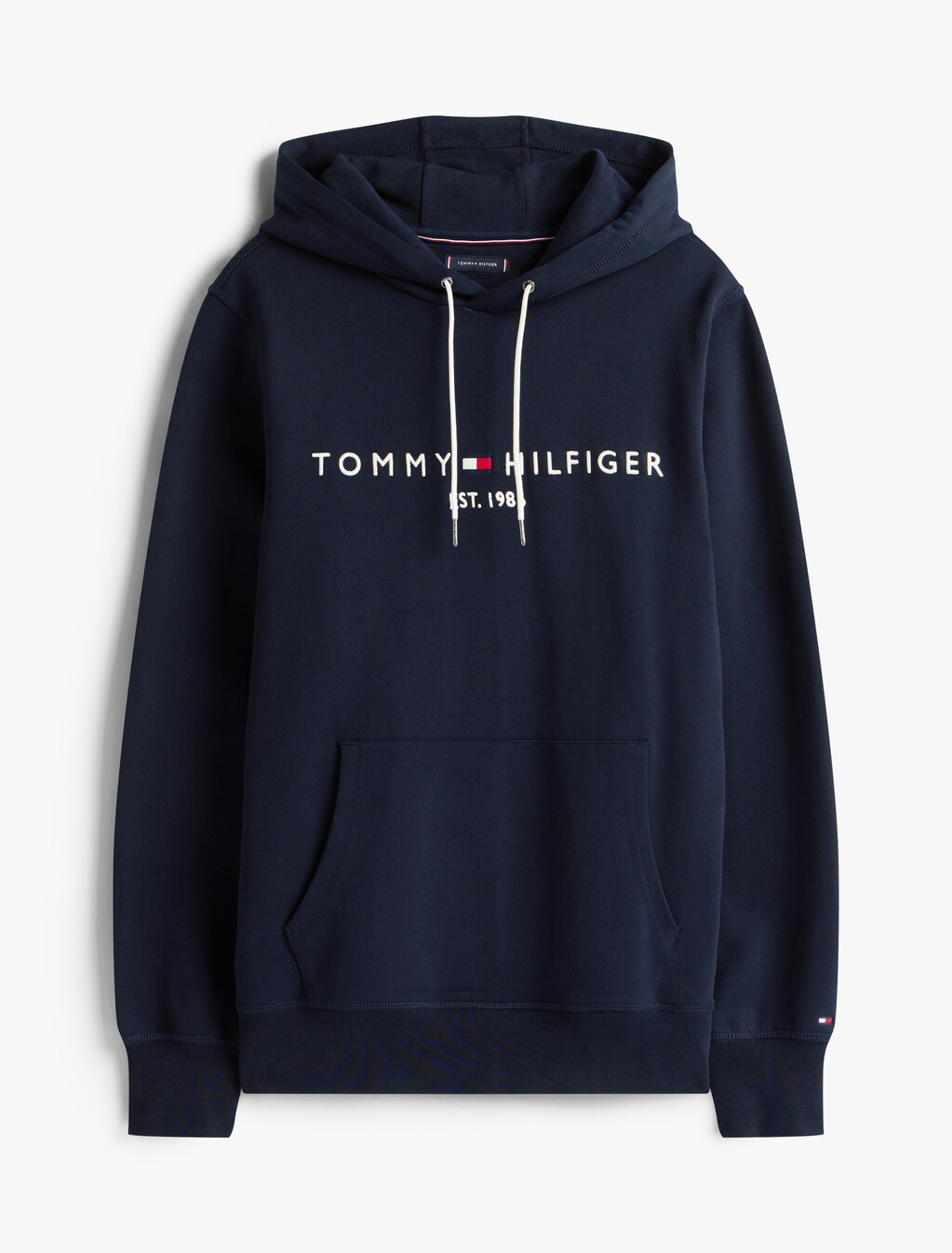 Tommy Logo Hoodie, Navy Blue, hi-res