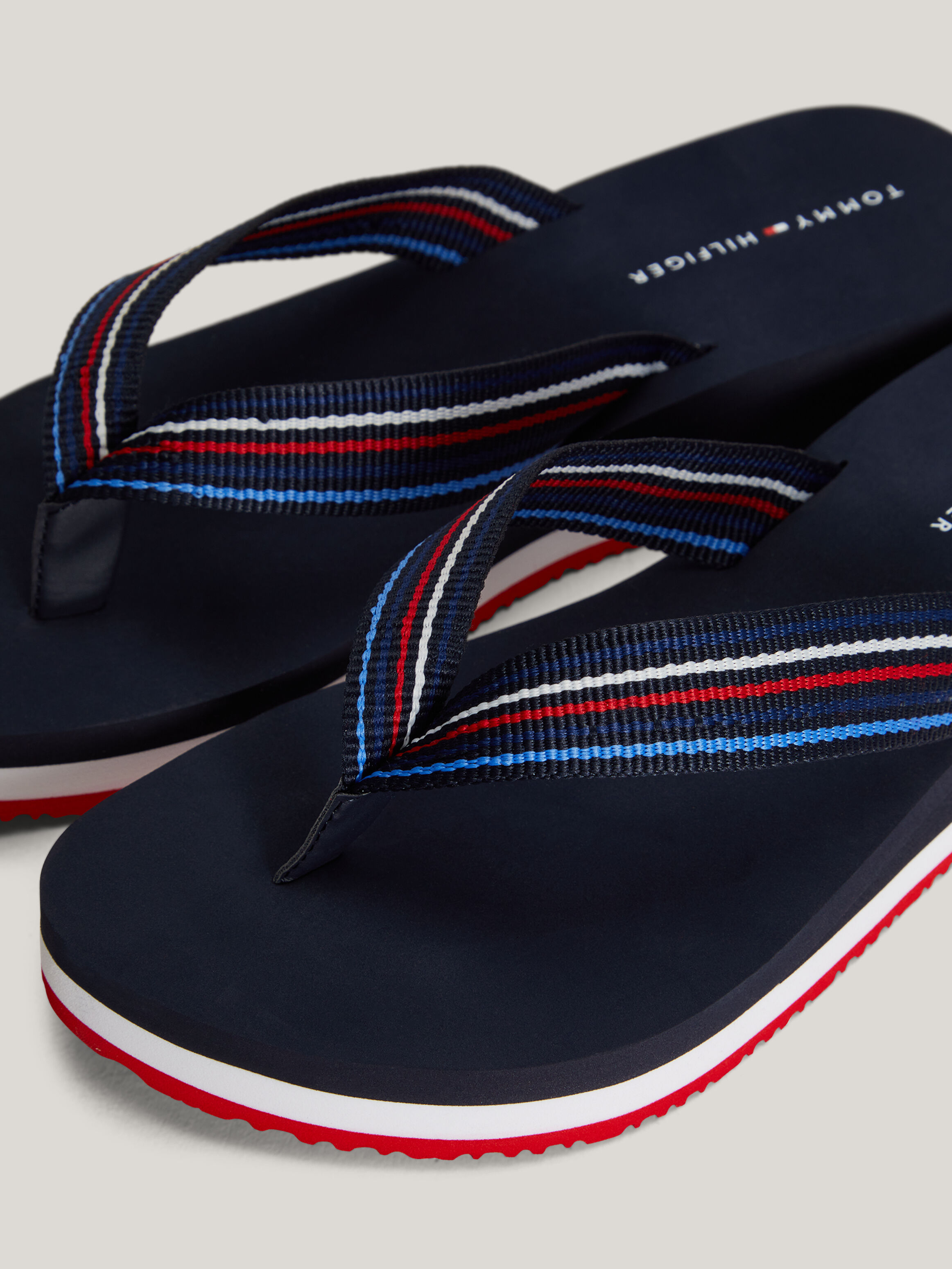 Stripe Wedge Beach Sandals
