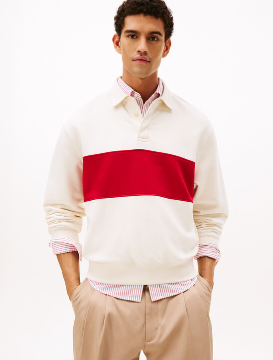 Colour-Blocked Rugby Jumper